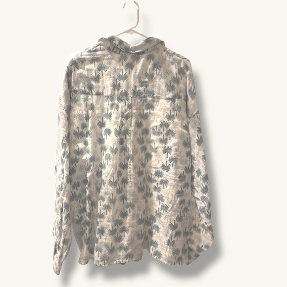 Blue Palm Print Shirt - Marea - Picture 2 of 3